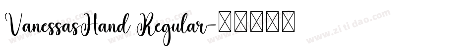 VanessasHand Regular字体转换